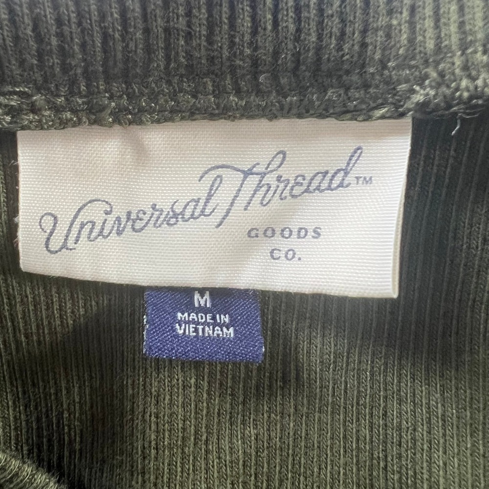 Universal‎ Thread Olive Green Ribbed Long Sleeve Crew Neck Top Medium gorpcore - Picture 4 of 9